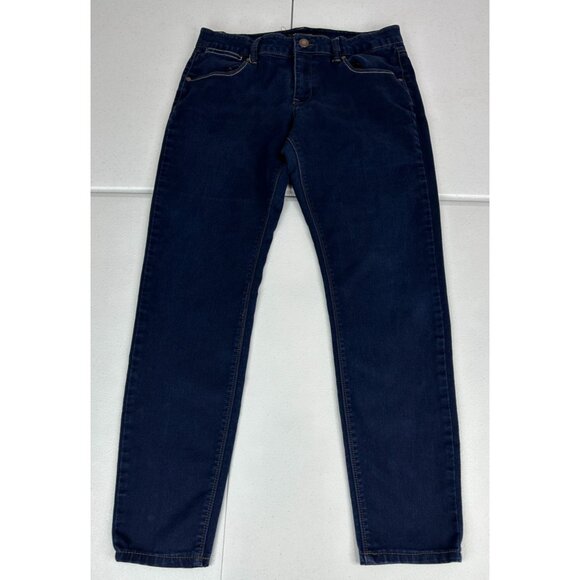 Max Jeans Stretch Skinny Jegging Women's 32 Navy Blue Dark Wash Pockets Mid Rise - Picture 1 of 8